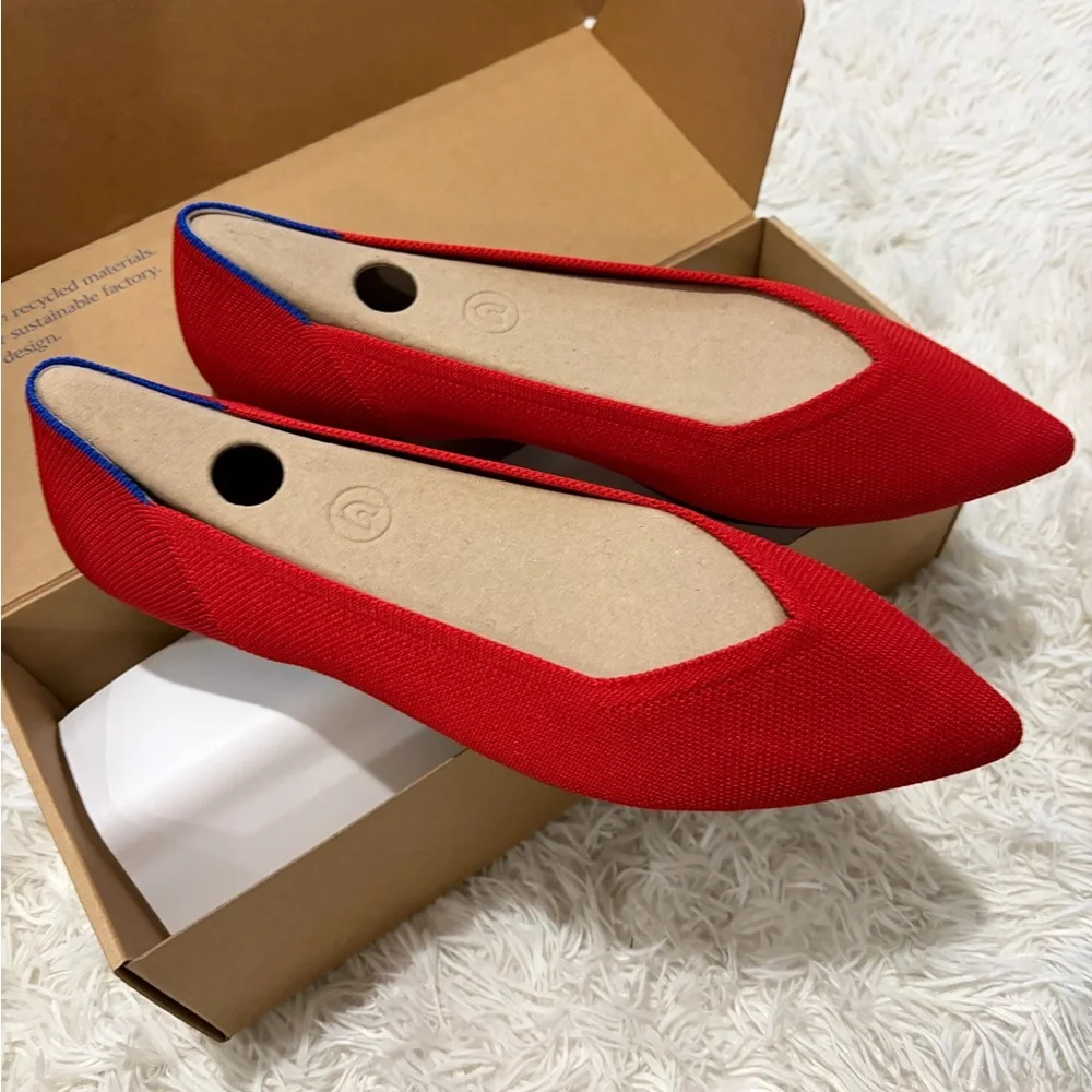 Rothy's The Point - Size 11.5 - NIB - Bright Red color